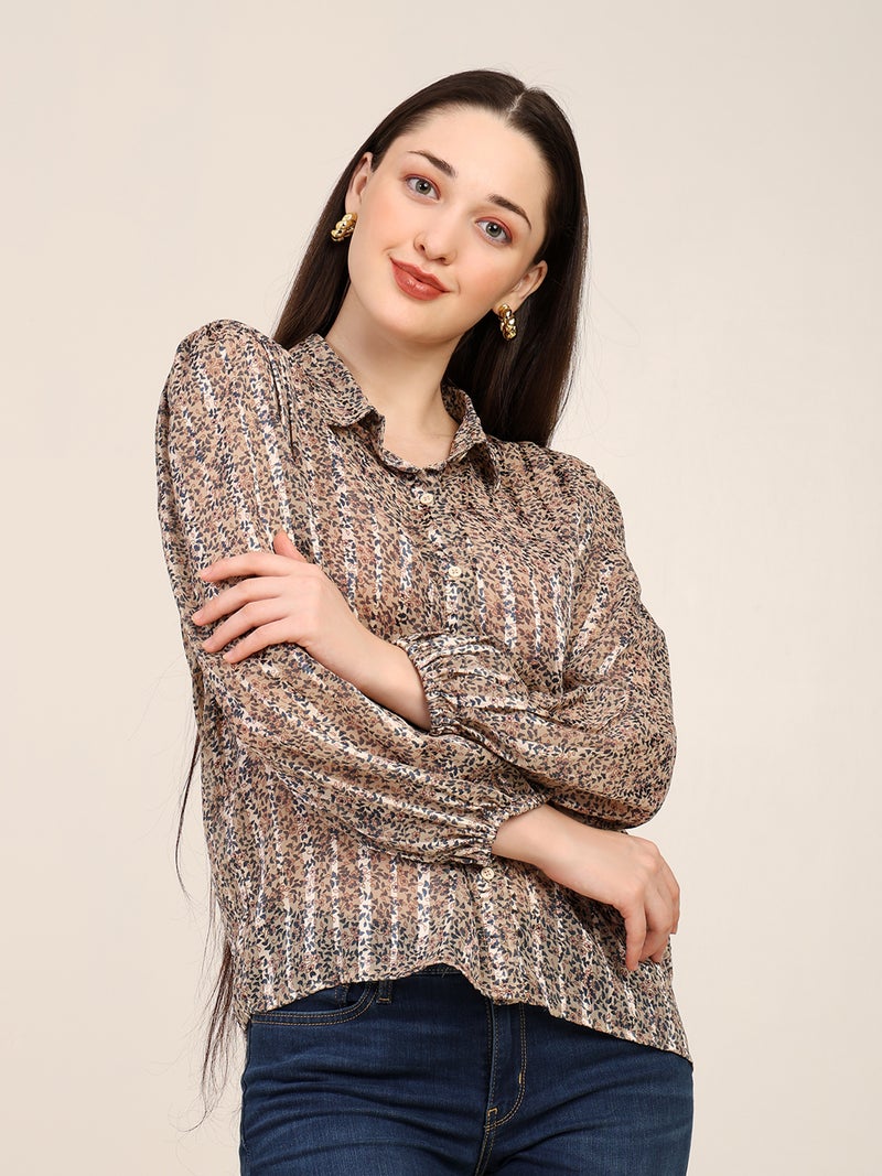 7OUNCE Georgette Full Sleeve Shirt for Women - Image 3